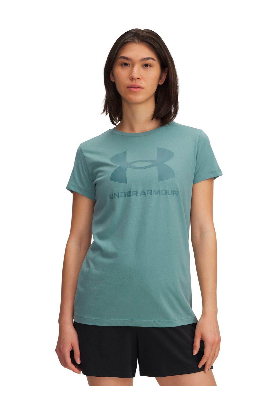 Polera Manga Corta Sportstyle para mujer Rival Logo verde -0