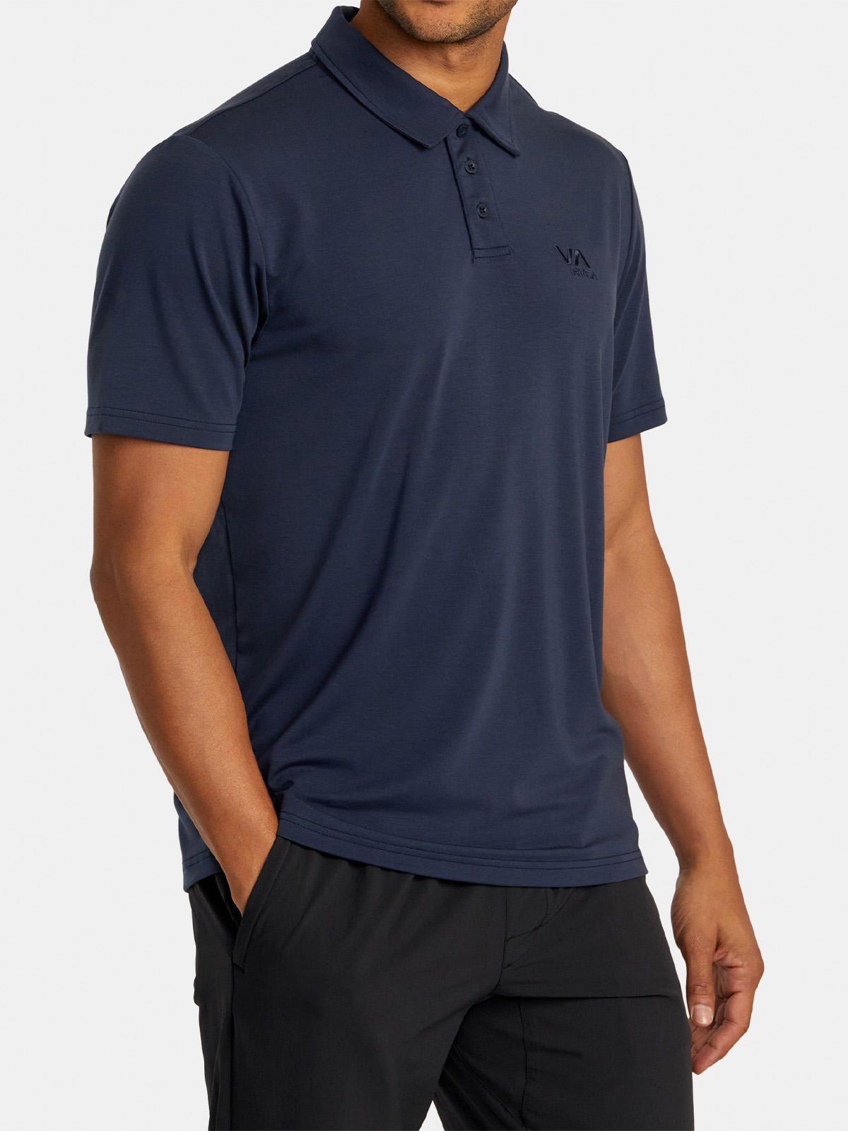Polera Manga Corta Hombre Balance Polo Azul-2