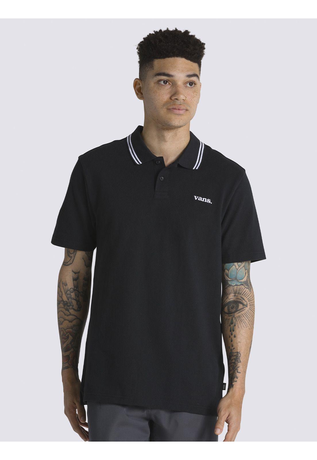 Polera Manga Corta Hombre Halecrest Polo Negro-0