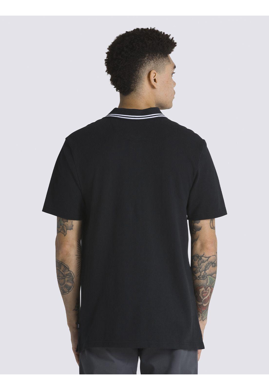 Polera Manga Corta Hombre Halecrest Polo Negro-1