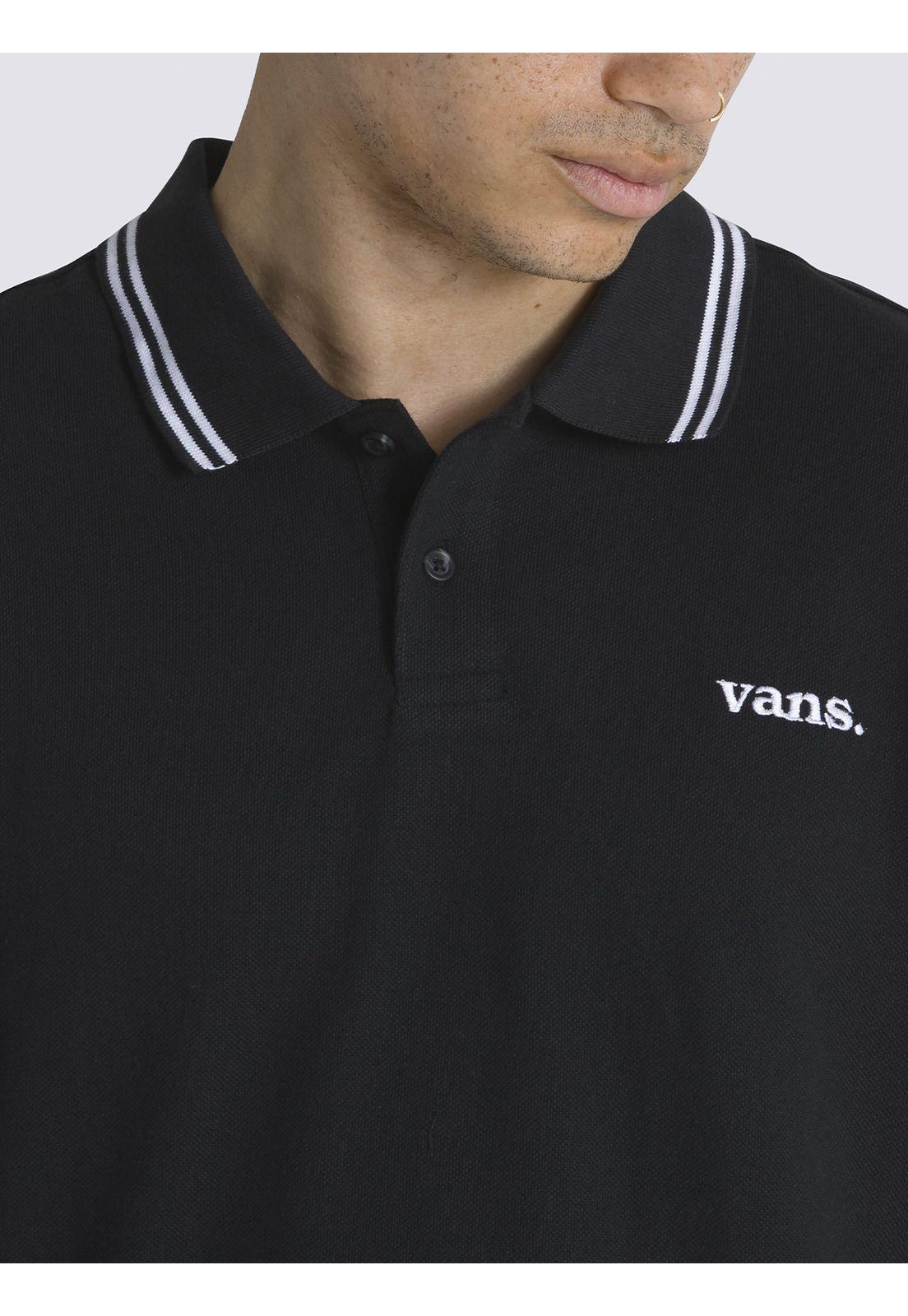 Polera Manga Corta Hombre Halecrest Polo Negro-4