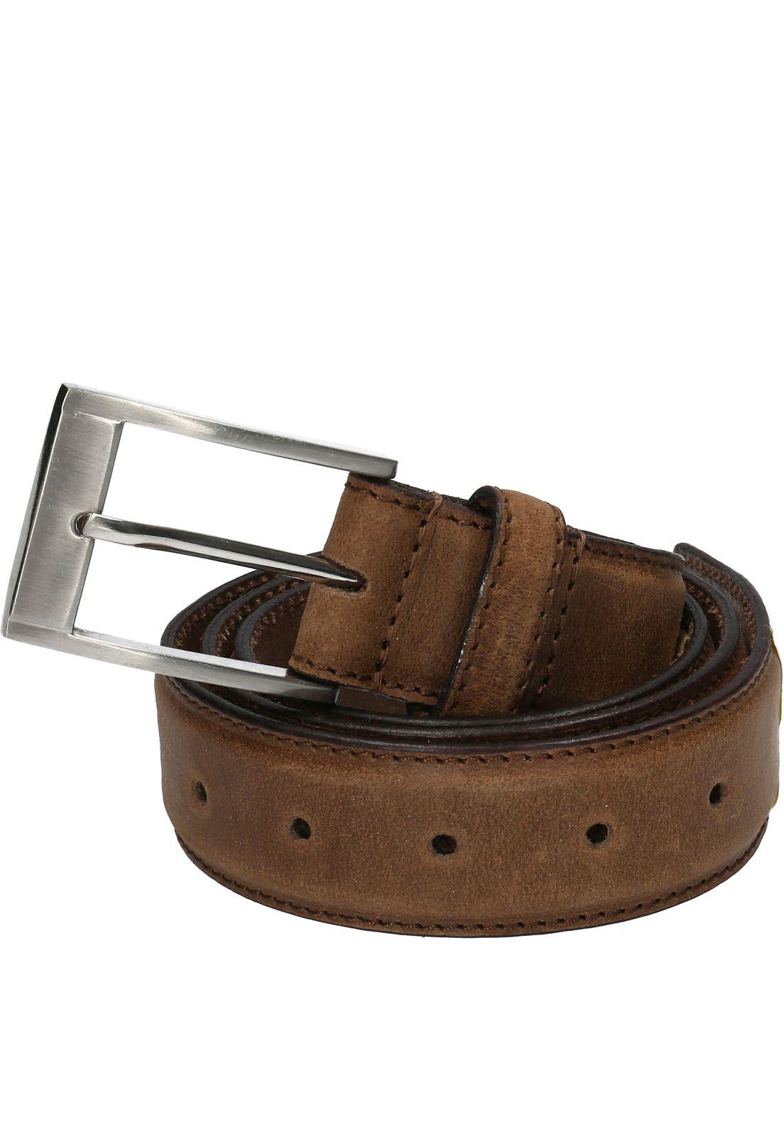 Cinturón Cuero Hombre Hp Houston Café-0