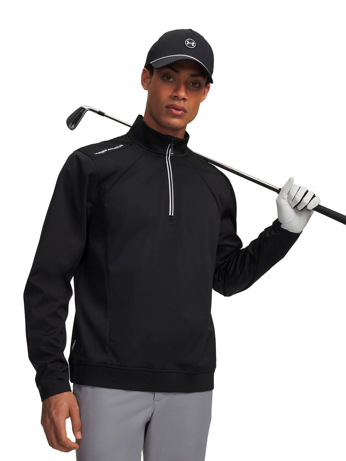 Cortaviento UA Drive Wind ½ Zip Negro Hombre-0