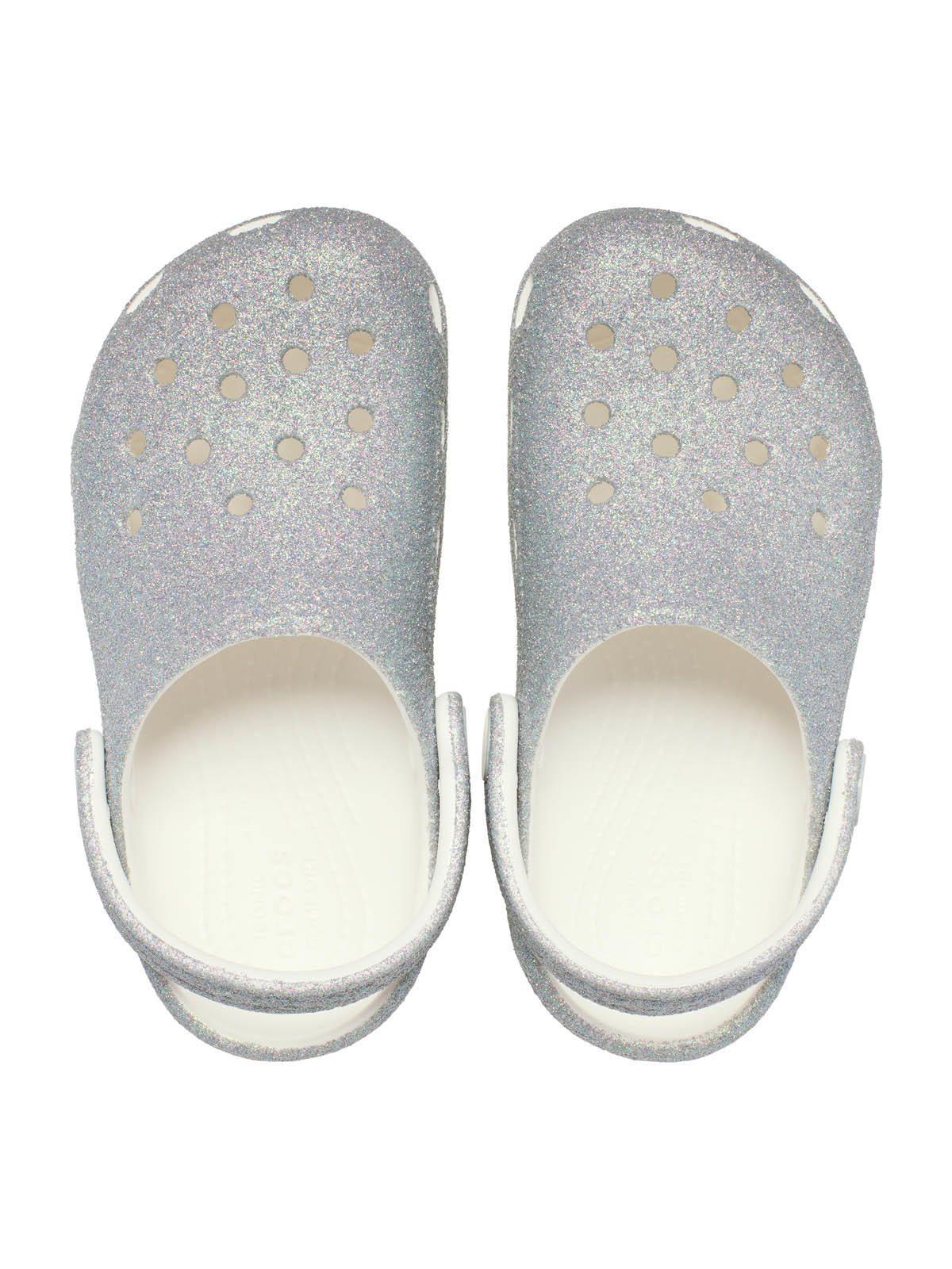 Zueco Niños Grandes Classic Glitter Plateado-4