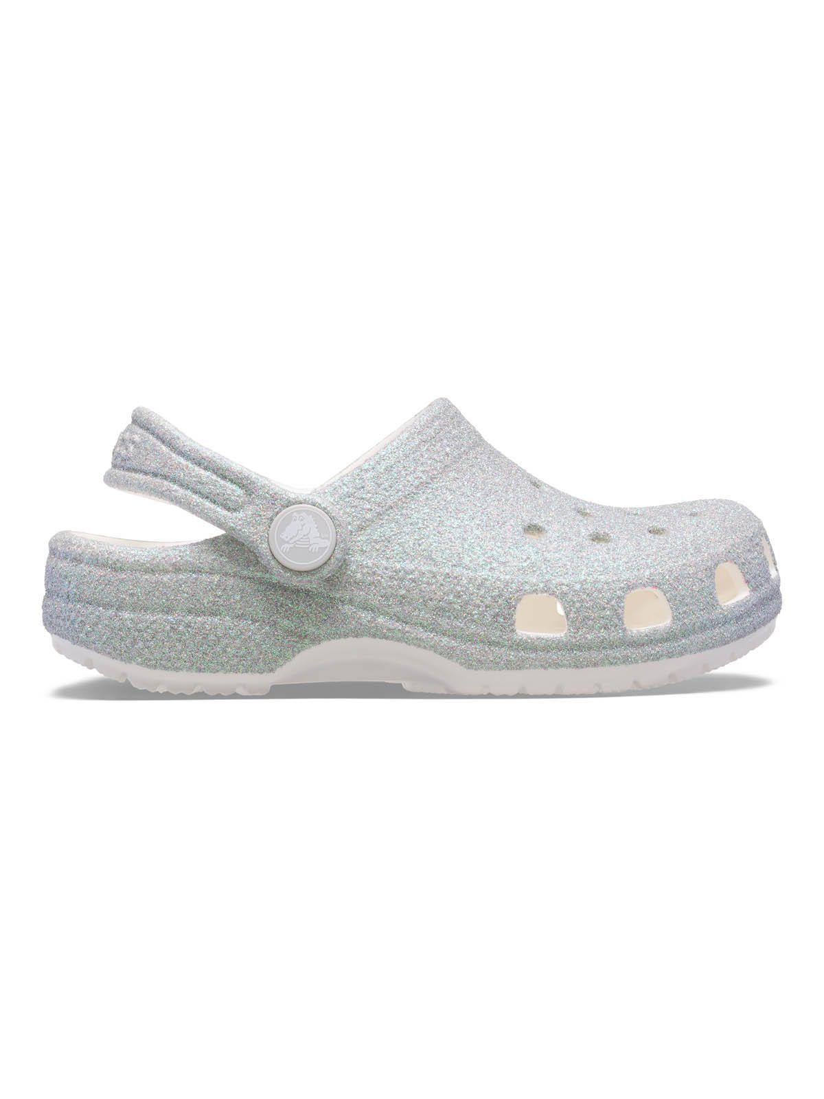 Zueco Niños Grandes Classic Glitter Plateado-0
