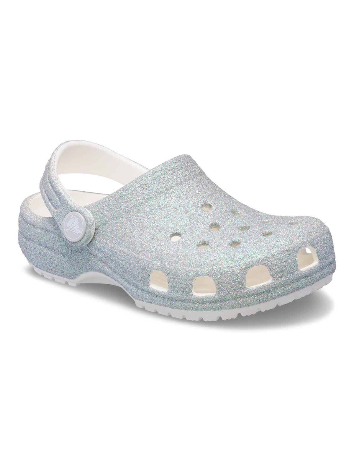 Zueco Niños Grandes Classic Glitter Plateado-6