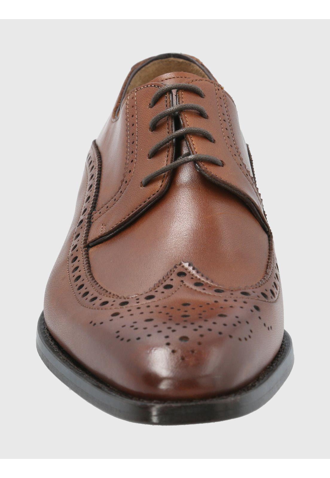 Zapato Cuero Café Hombre Marino -3