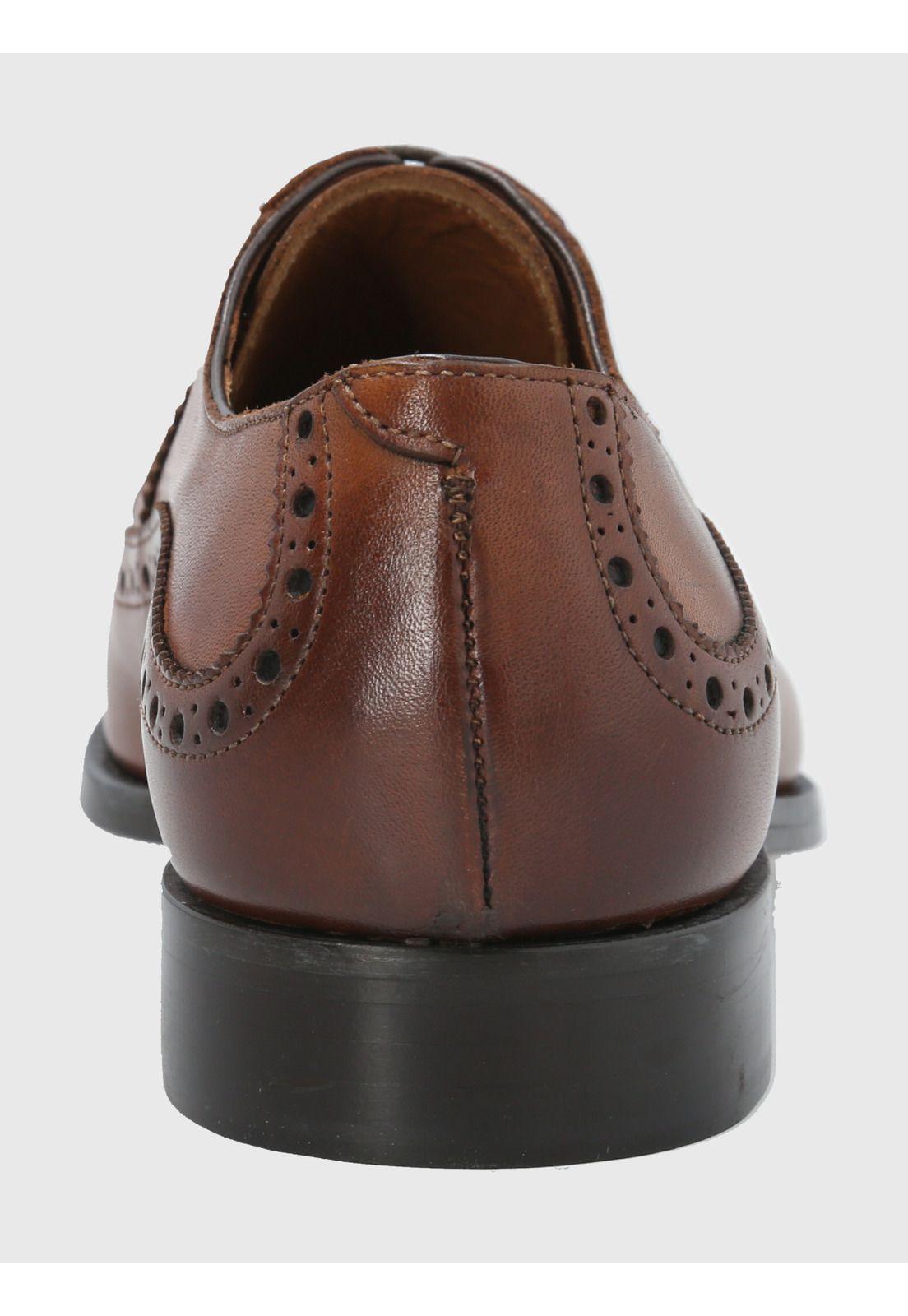 Zapato Cuero Café Hombre Marino -6