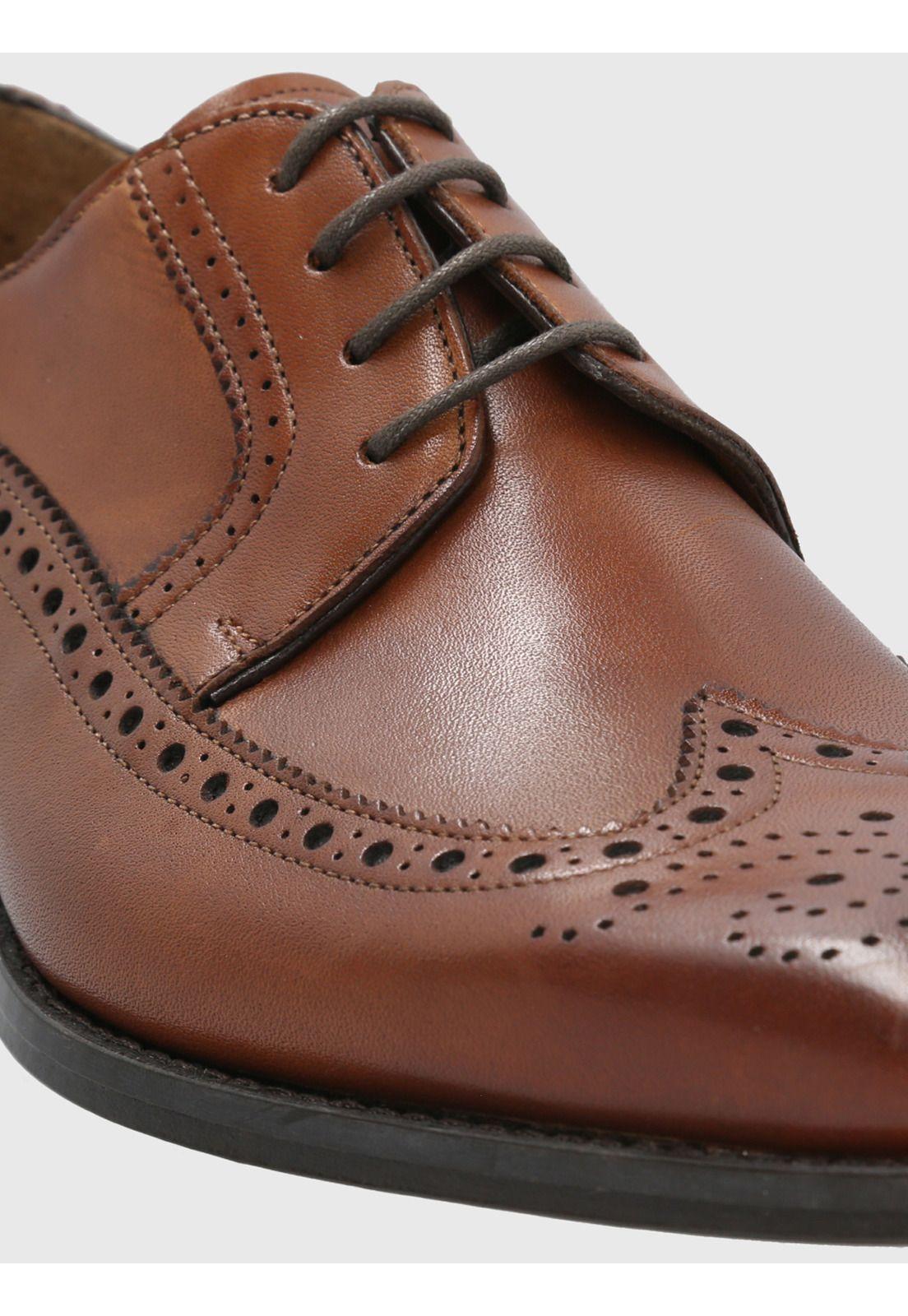 Zapato Cuero Café Hombre Marino -7