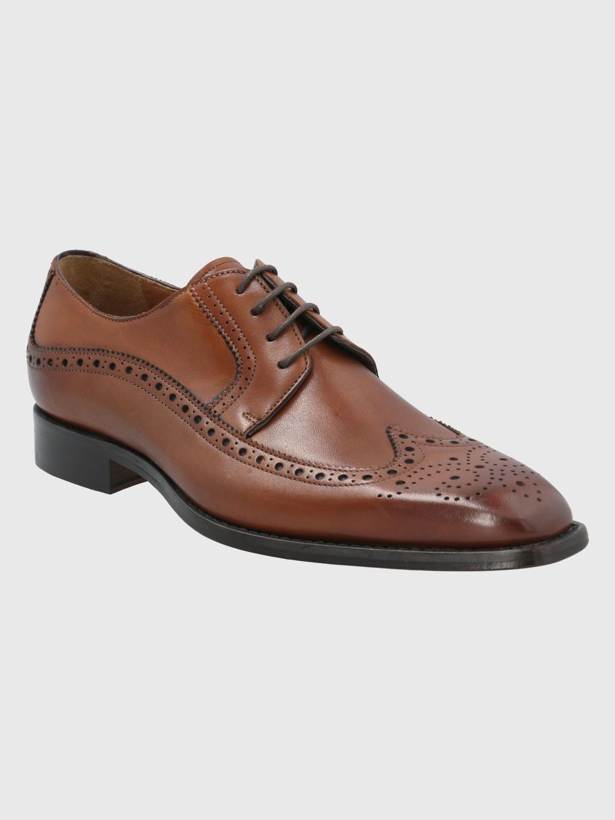 Zapato Cuero Café Hombre Marino -0