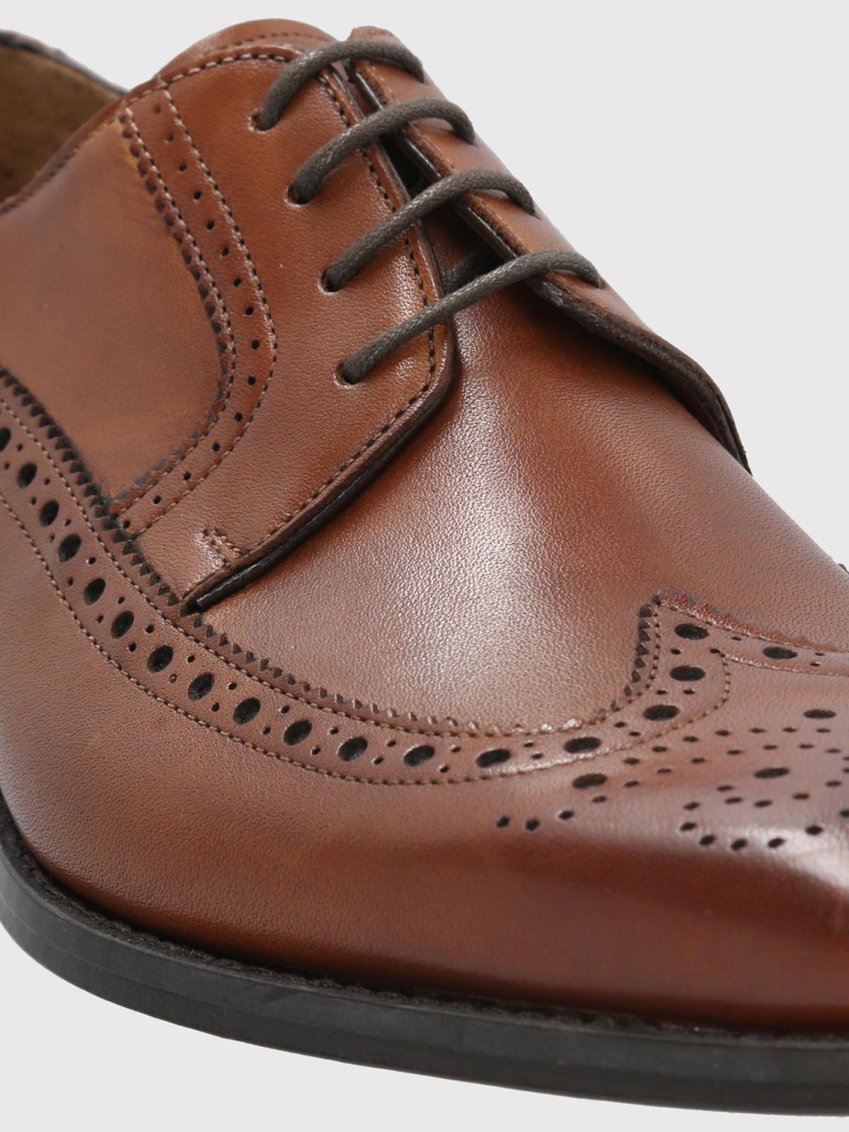Zapato Cuero Café Hombre Marino -7