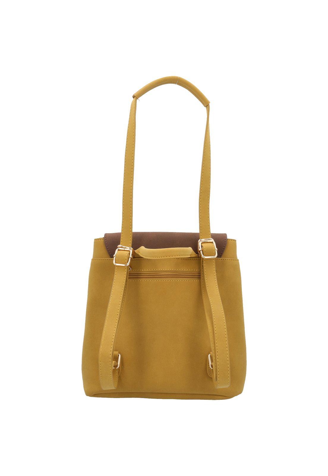 Mochila Mujer Tipe Back Mostaza-3