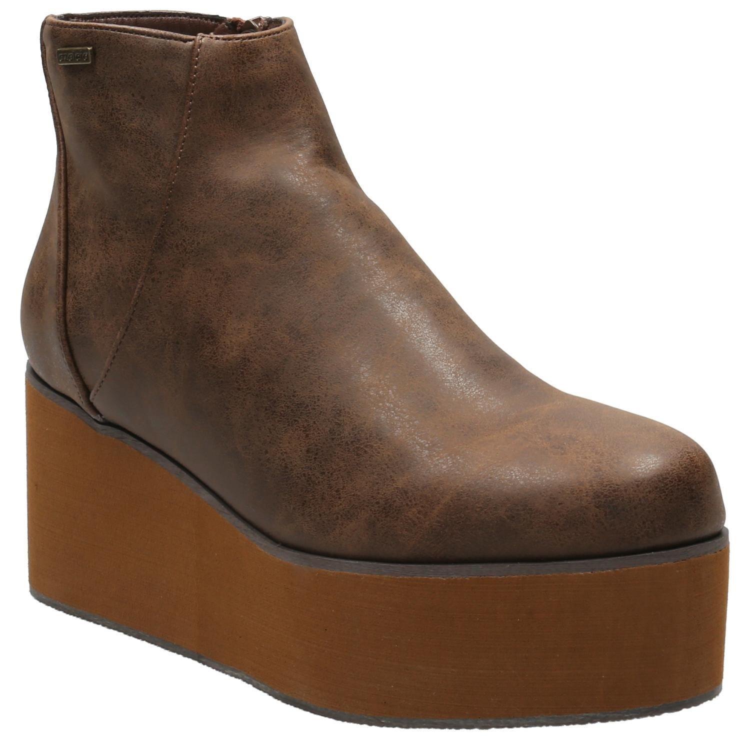 Botín Mujer Etta Café-0