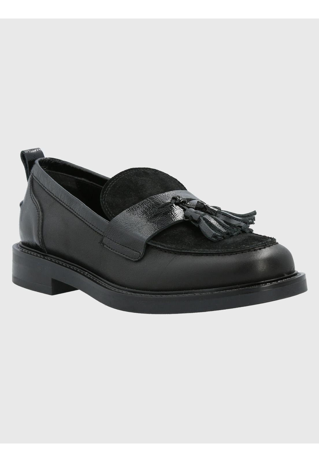 Mocasín Cuero Mujer Wyatt Negro-0