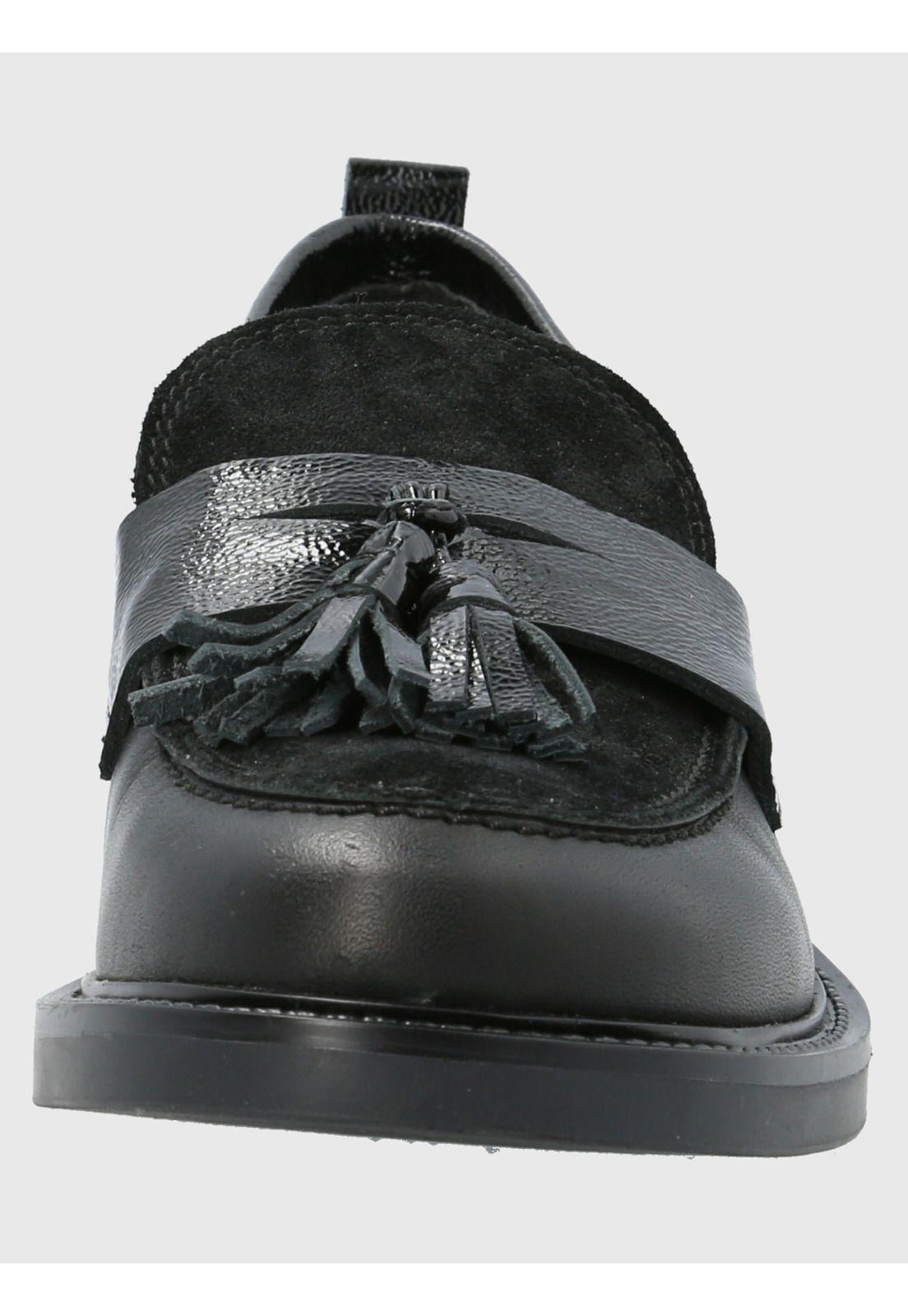 Mocasín Cuero Mujer Wyatt Negro-3