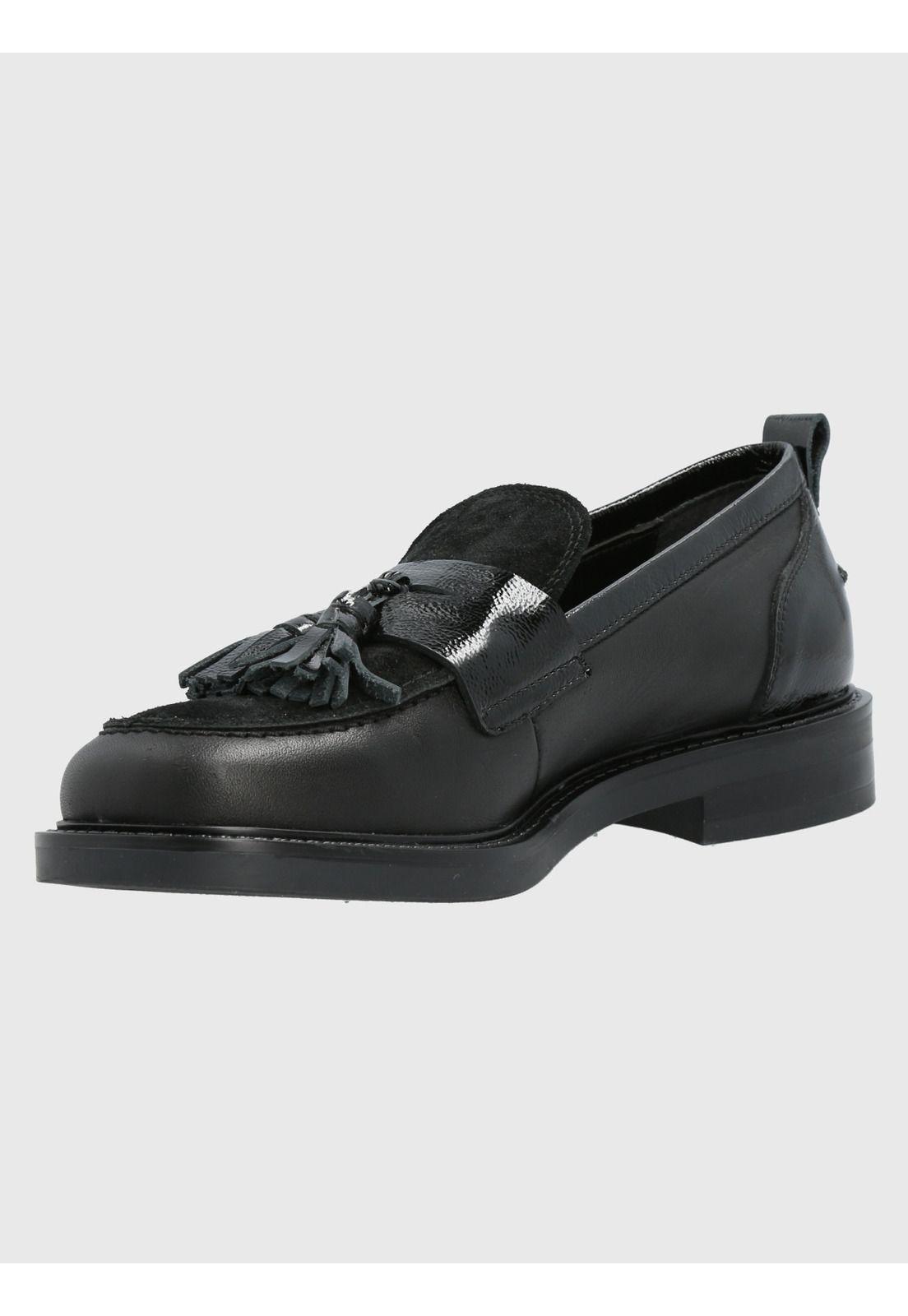 Mocasín Cuero Mujer Wyatt Negro-4