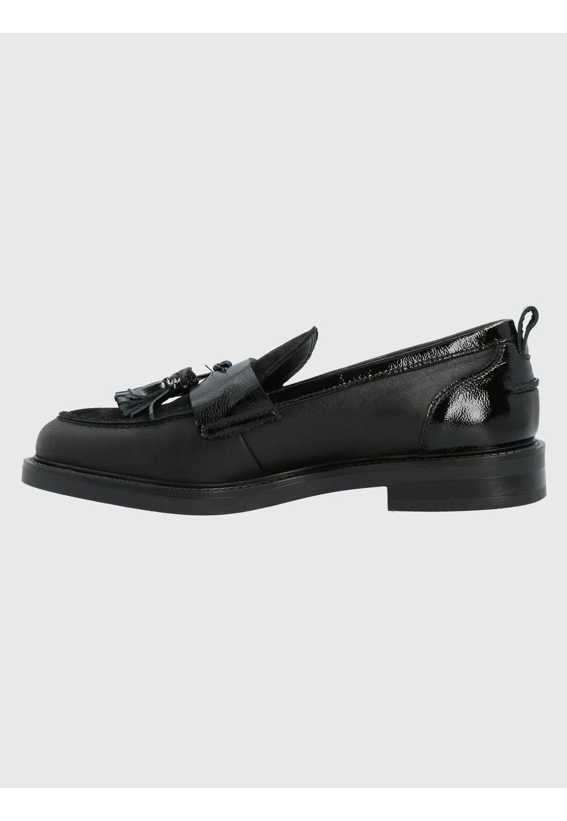 Mocasín Cuero Mujer Wyatt Negro-5