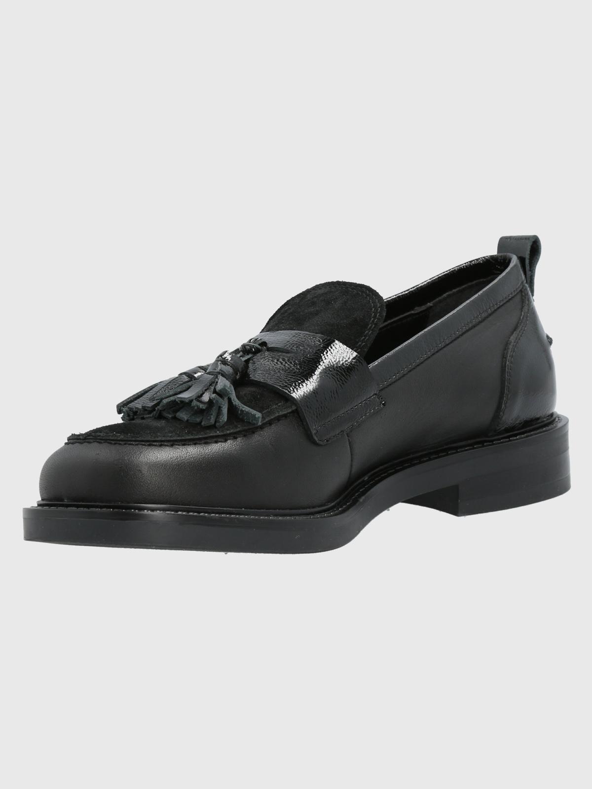 Mocasín Cuero Mujer Wyatt Negro-4