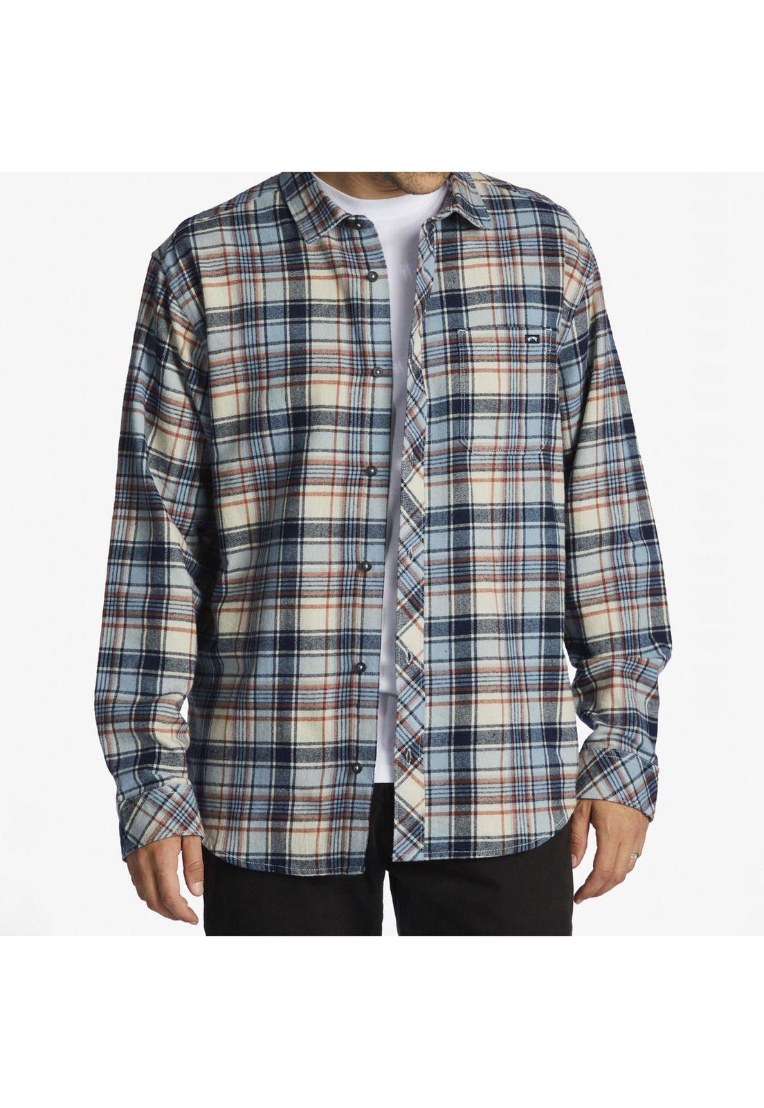 Camisa M/L Hombre Coastline Flnl Azul-5