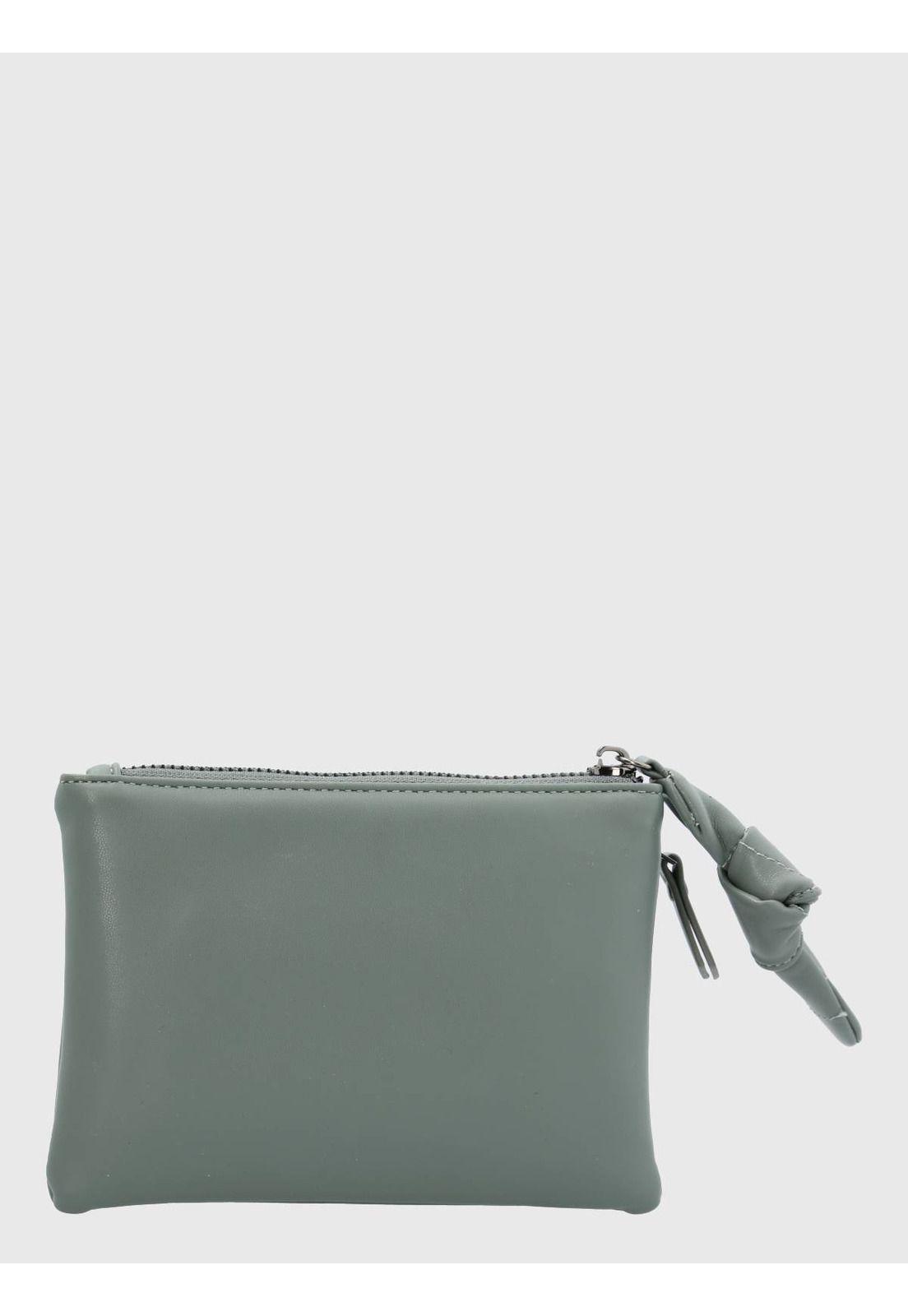 Billetera Ecocuero Mujer Quilt Zip Wallet Verde-1