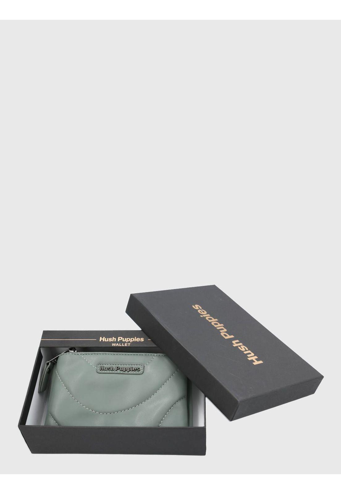 Billetera Ecocuero Mujer Quilt Zip Wallet Verde-2