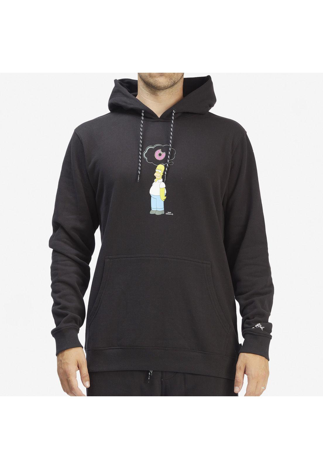 Polerón Hombre Simpsons Donut Negro-2