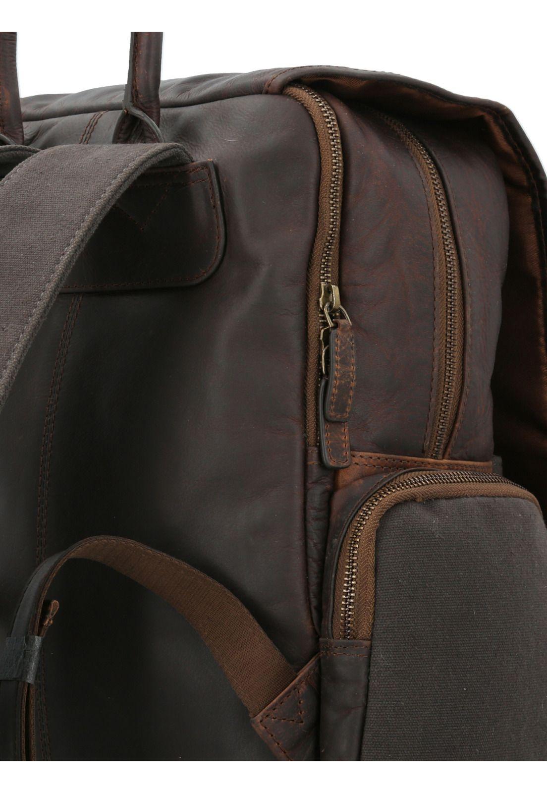 Mochila Cuero Hombre Rcy Bruce Back Gris-4