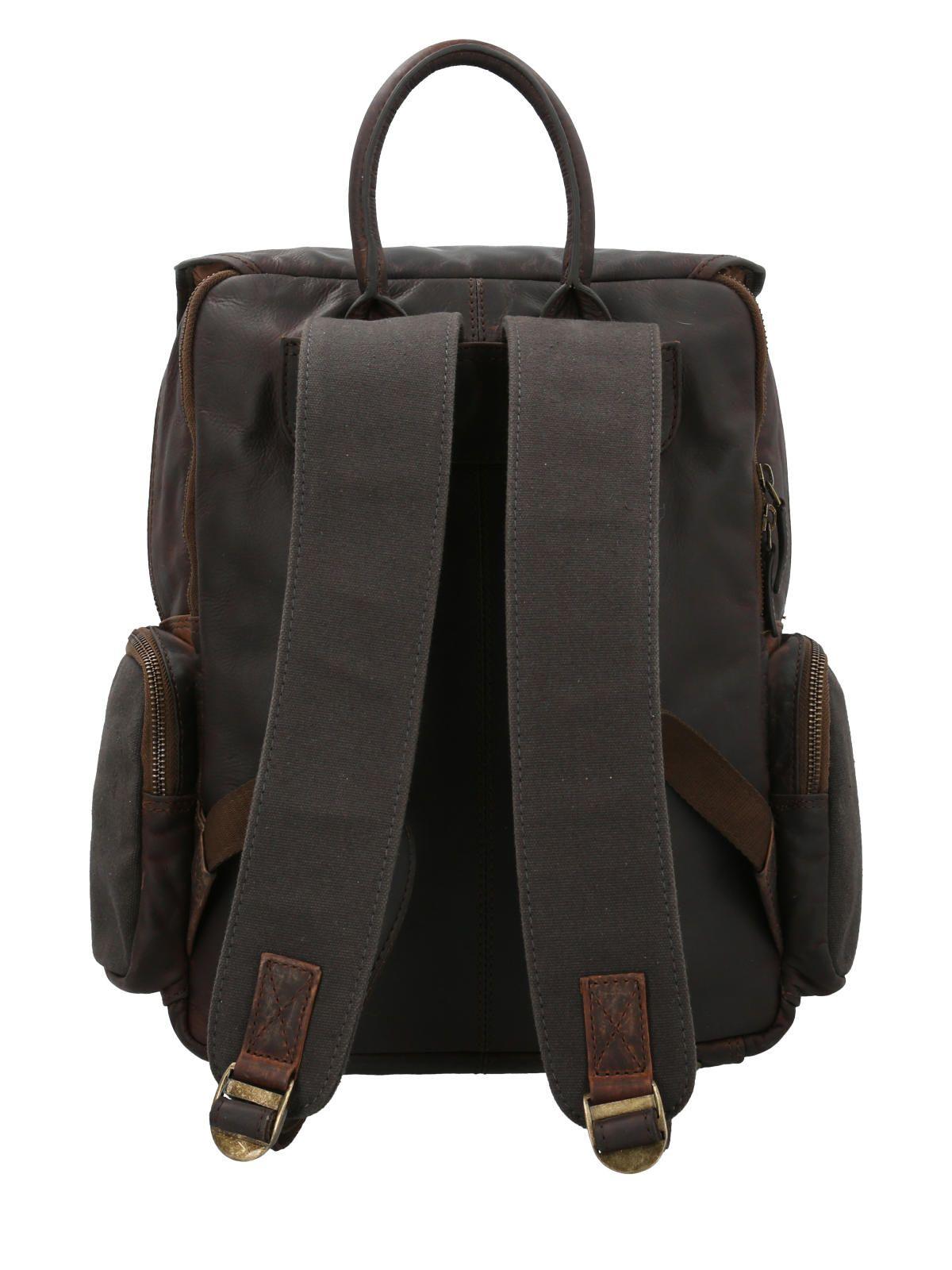Mochila Cuero Hombre Rcy Bruce Back Gris-2