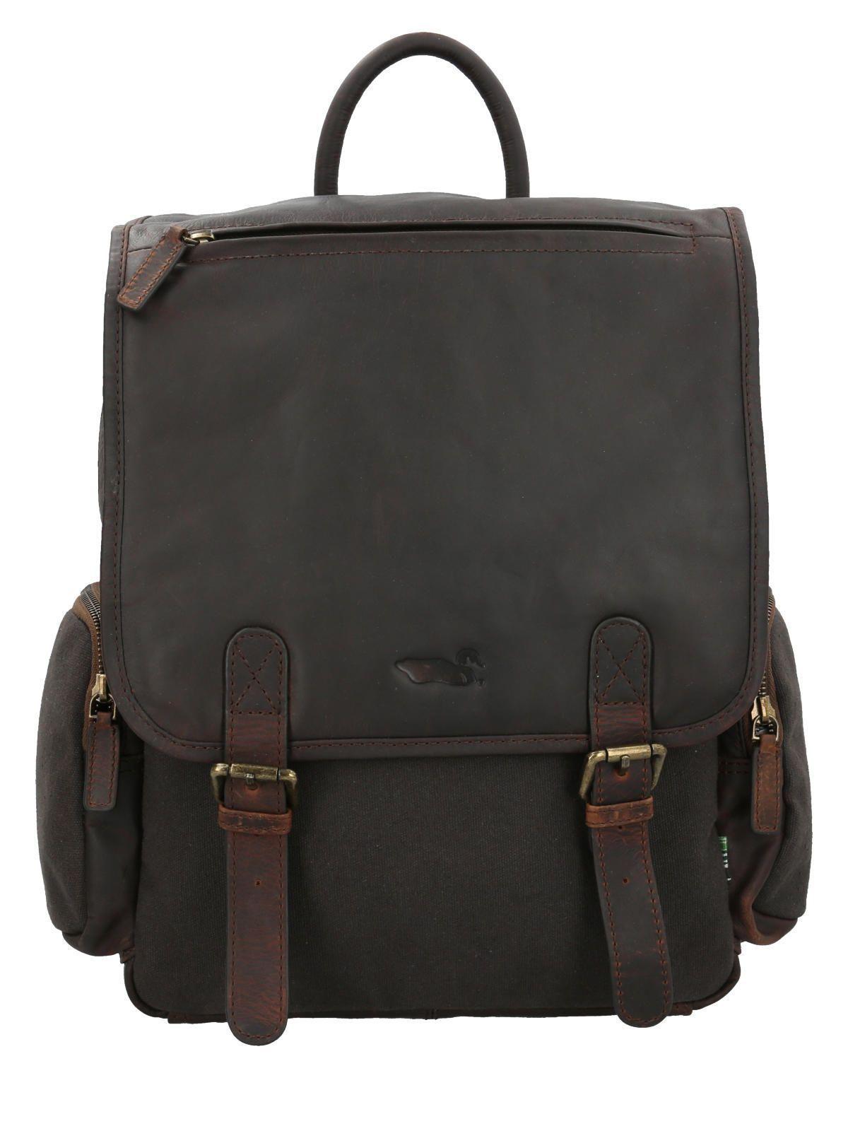 Mochila Cuero Hombre Rcy Bruce Back Gris-0
