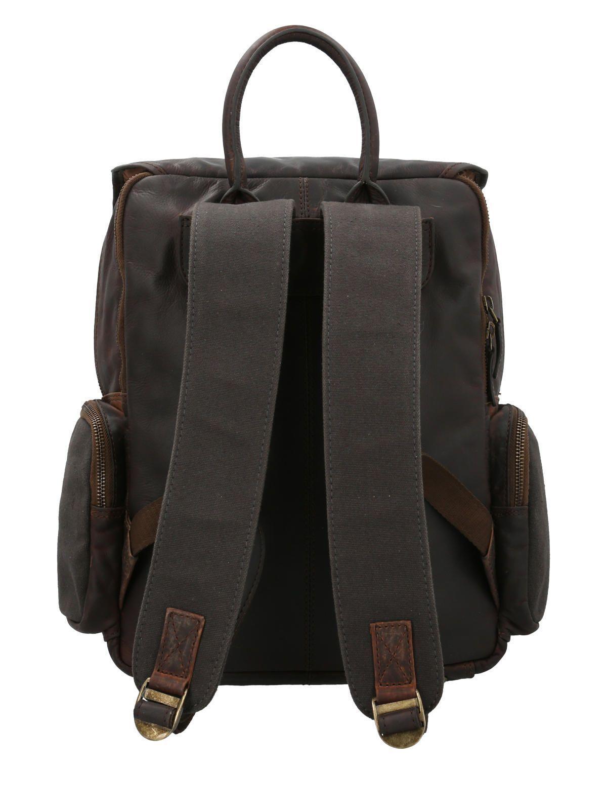 Mochila Cuero Hombre Rcy Bruce Back Gris-2