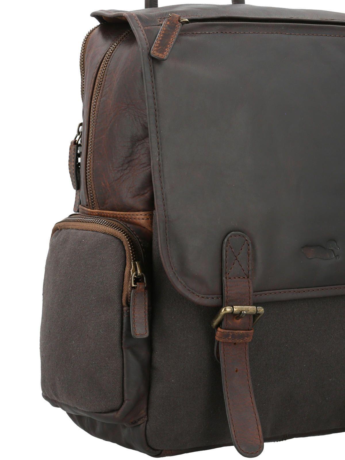 Mochila Cuero Hombre Rcy Bruce Back Gris-3