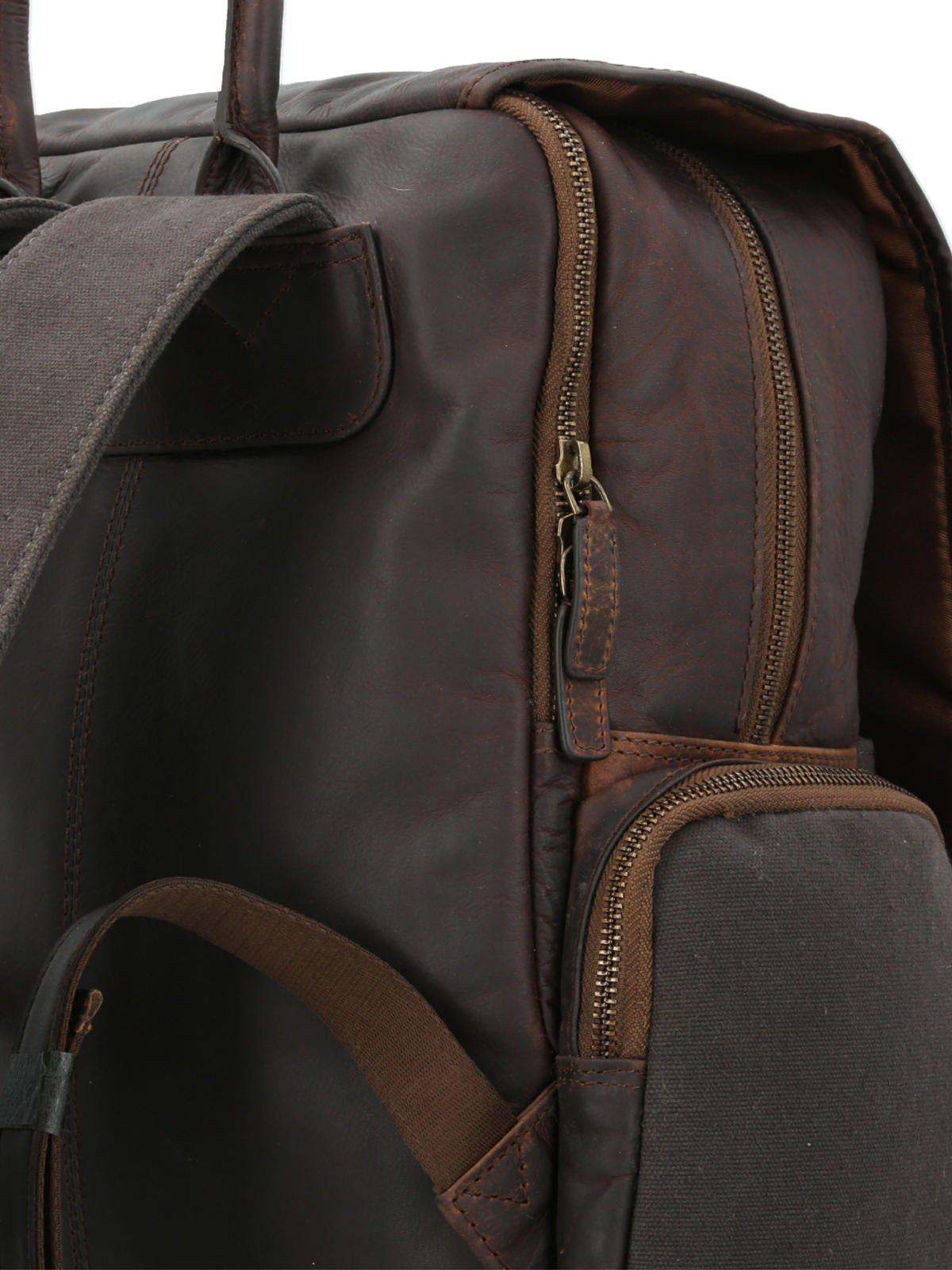 Mochila Cuero Hombre Rcy Bruce Back Gris-4