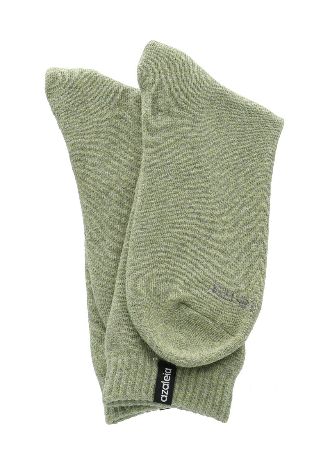 Calcetines  Heavy Plain Mujer Verde-2