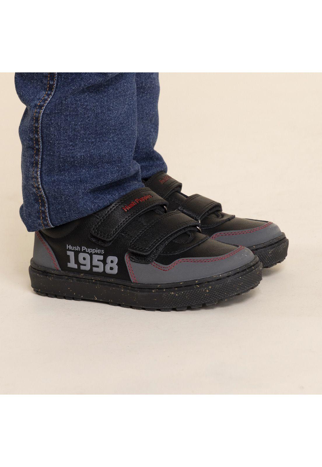 Zapatilla Cuero Niño Jets  Negra-1