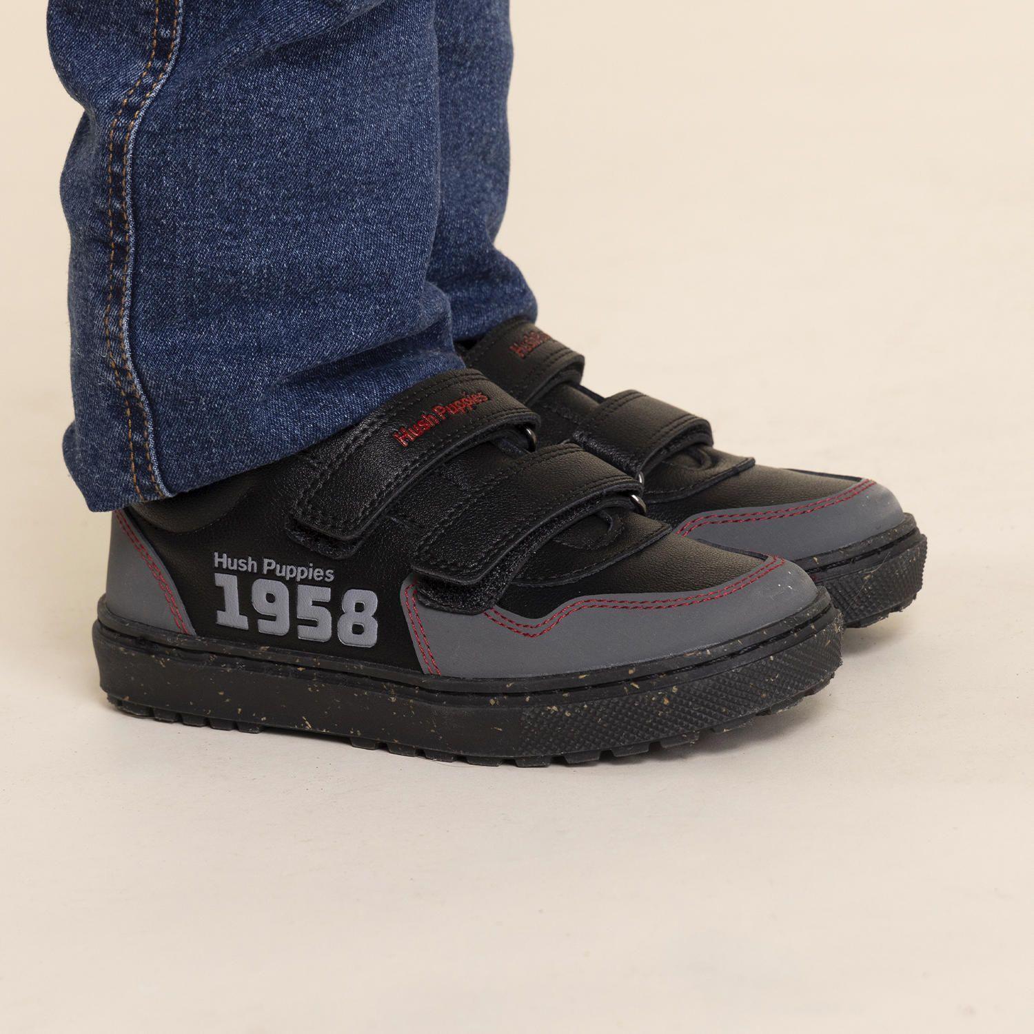 Zapatilla Cuero Niño Jets  Negra-1