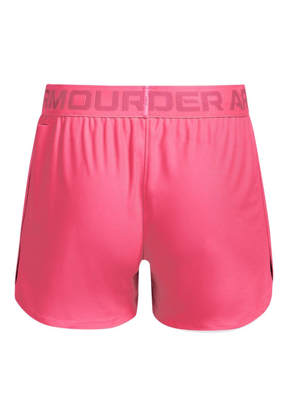 Shorts UA Play Up para niña Rosa-1