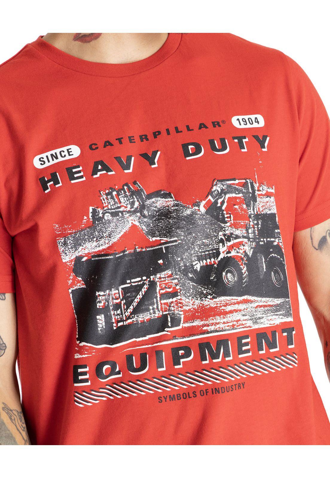 Polera Manga Corta Hombre Foundation Machines Rojo-4