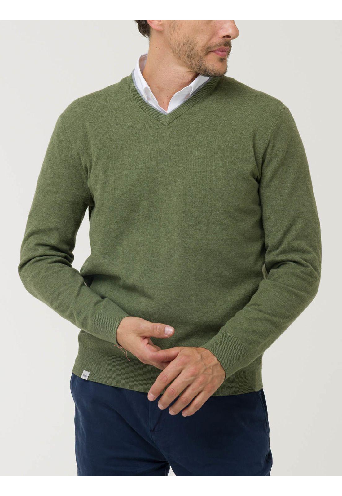 Sweater Fibras Recicladas Hombre Angriv Verde-4