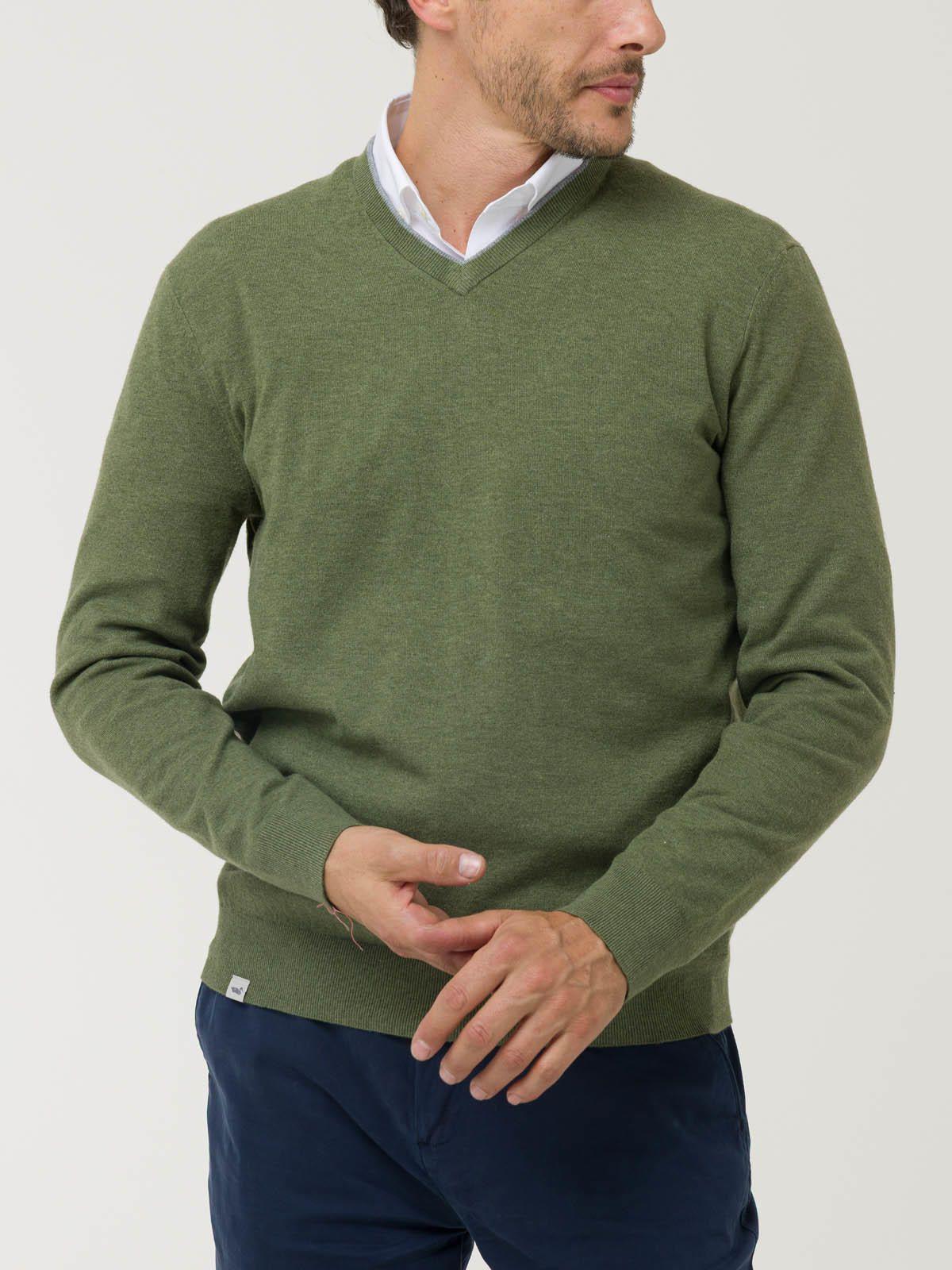 Sweater Fibras Recicladas Hombre Angriv Verde-4