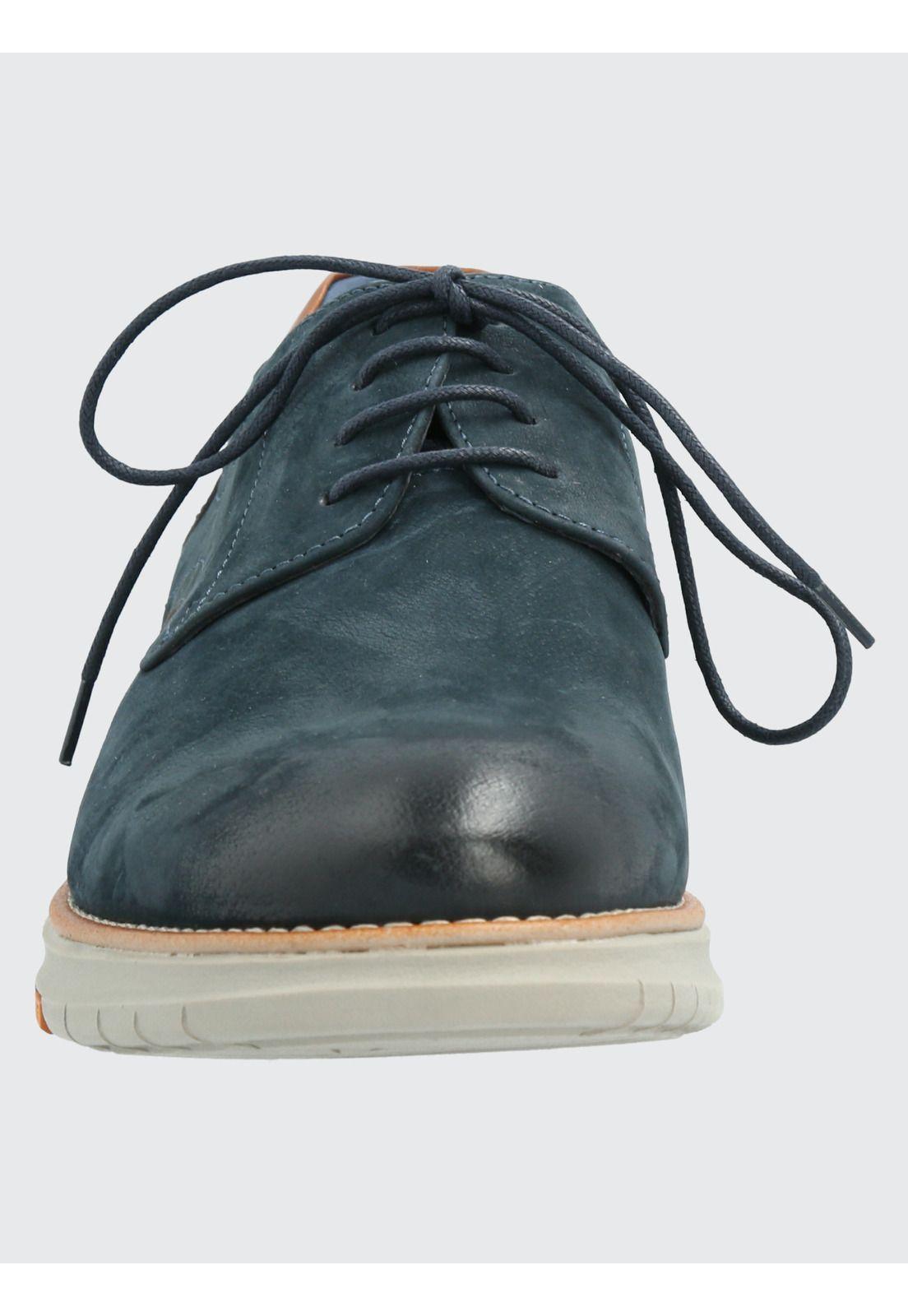 Zapato Cuero Hombre Nerio Azul Marino-3