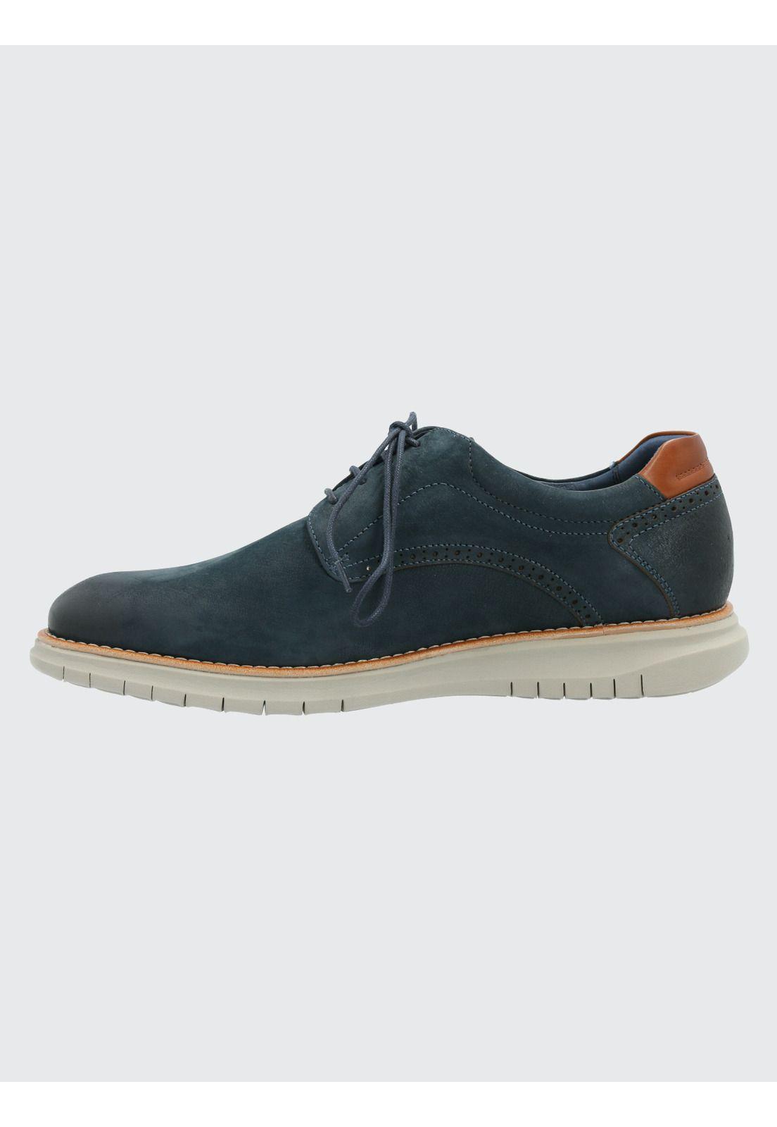 Zapato Cuero Hombre Nerio Azul Marino-5