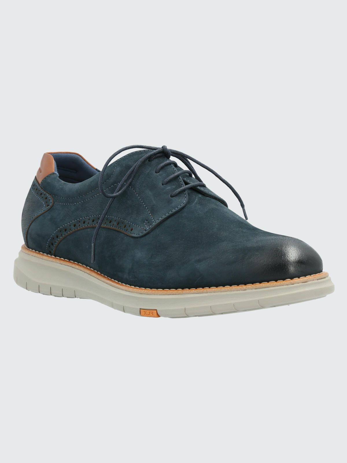 Zapato Cuero Hombre Nerio Azul Marino-0