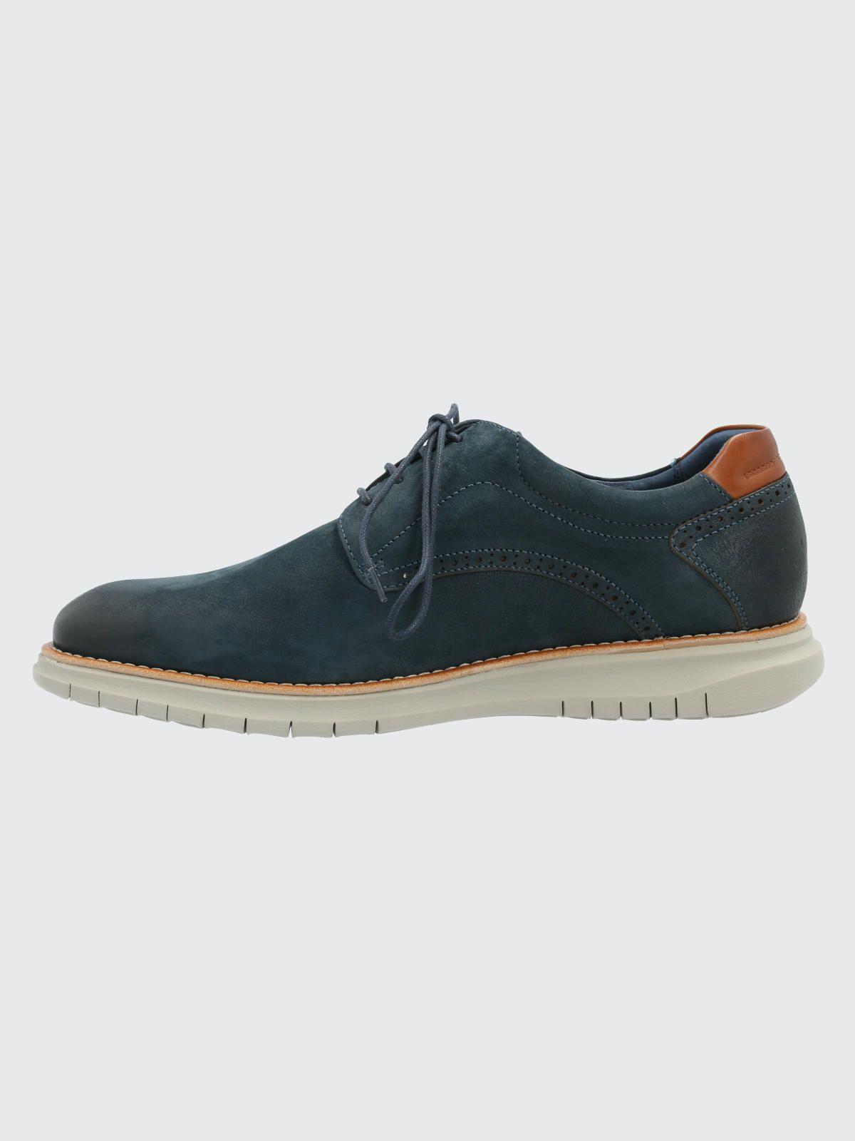 Zapato Cuero Hombre Nerio Azul Marino-5