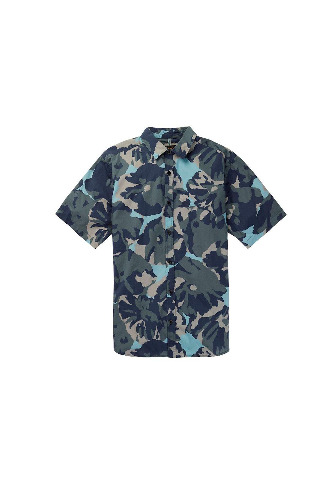 Camisa M/C  Hombre Mb Shabooya Camp Ss Slate Pop Floral Multicolor-0