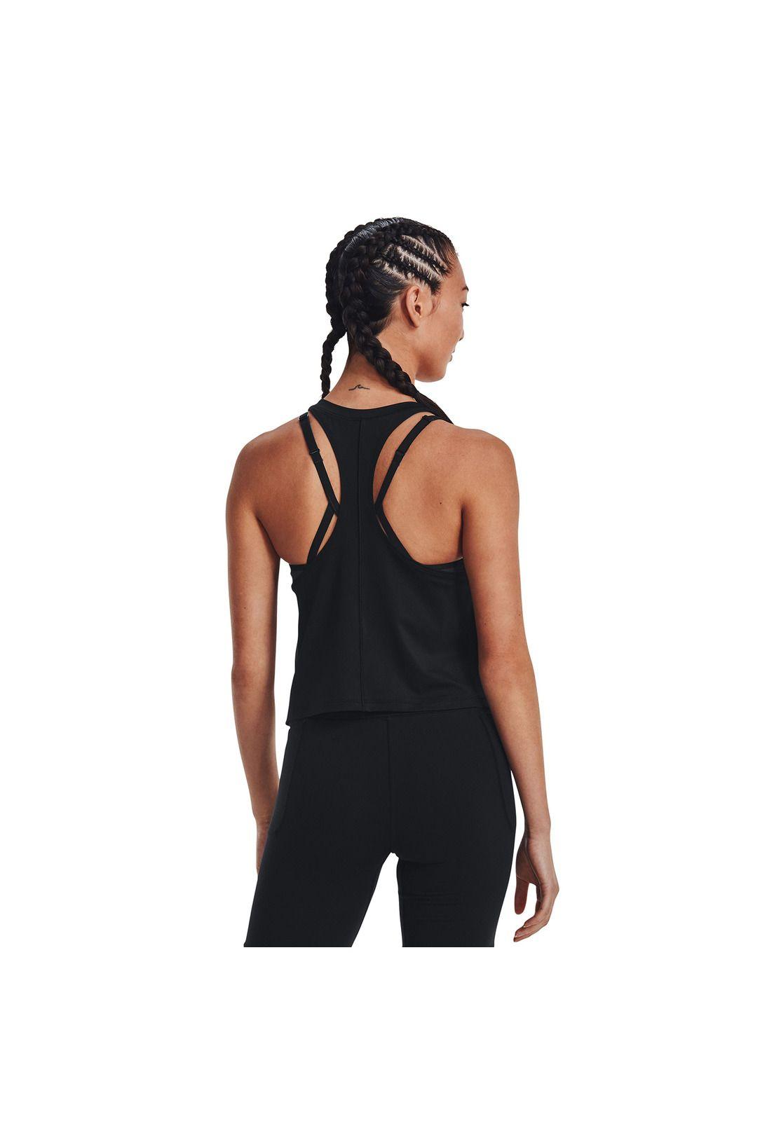 Polera S/M Mujer Armour Tank Twist Negro-3