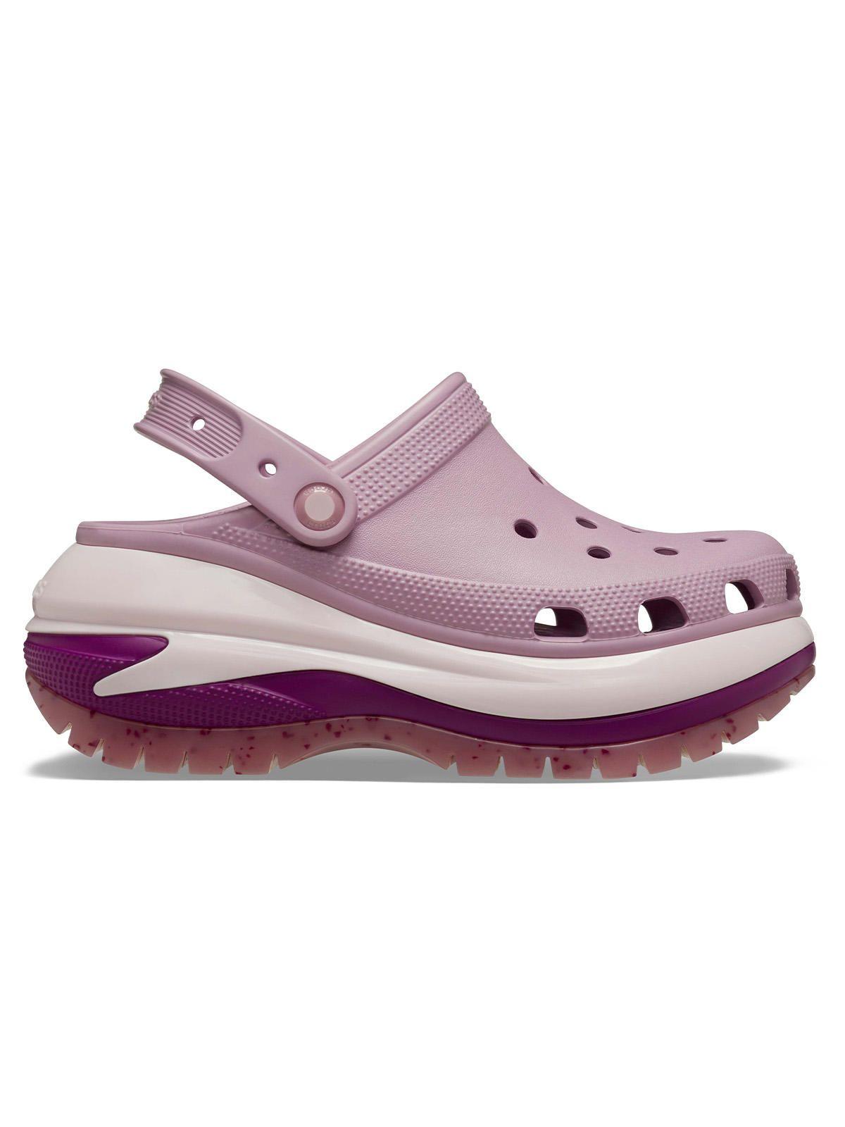 Zueco Crocs Mujer Mega Crush Clog Rosado-0