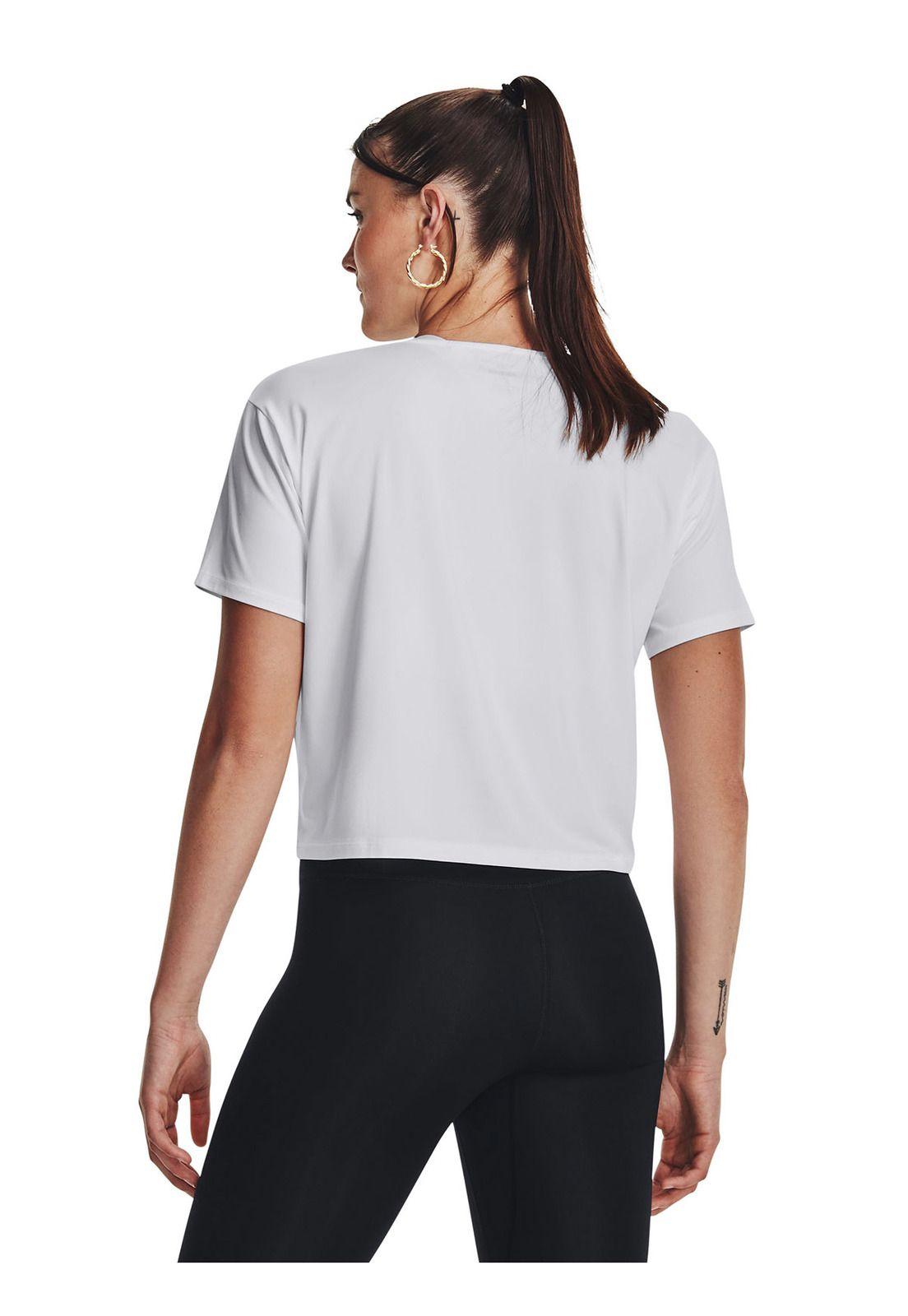 Polera Manga Corta UA Motion Mujer Blanco-4