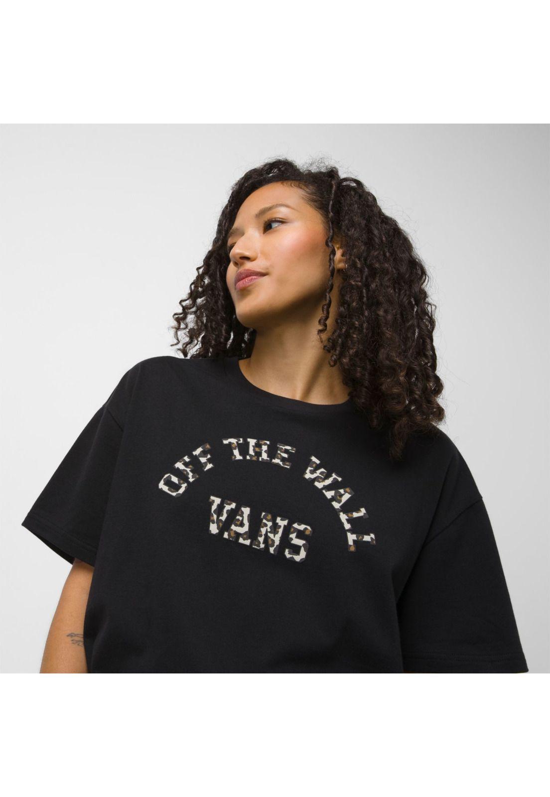 Polera M/C Mujer Animal Mix Ss Os Black-1