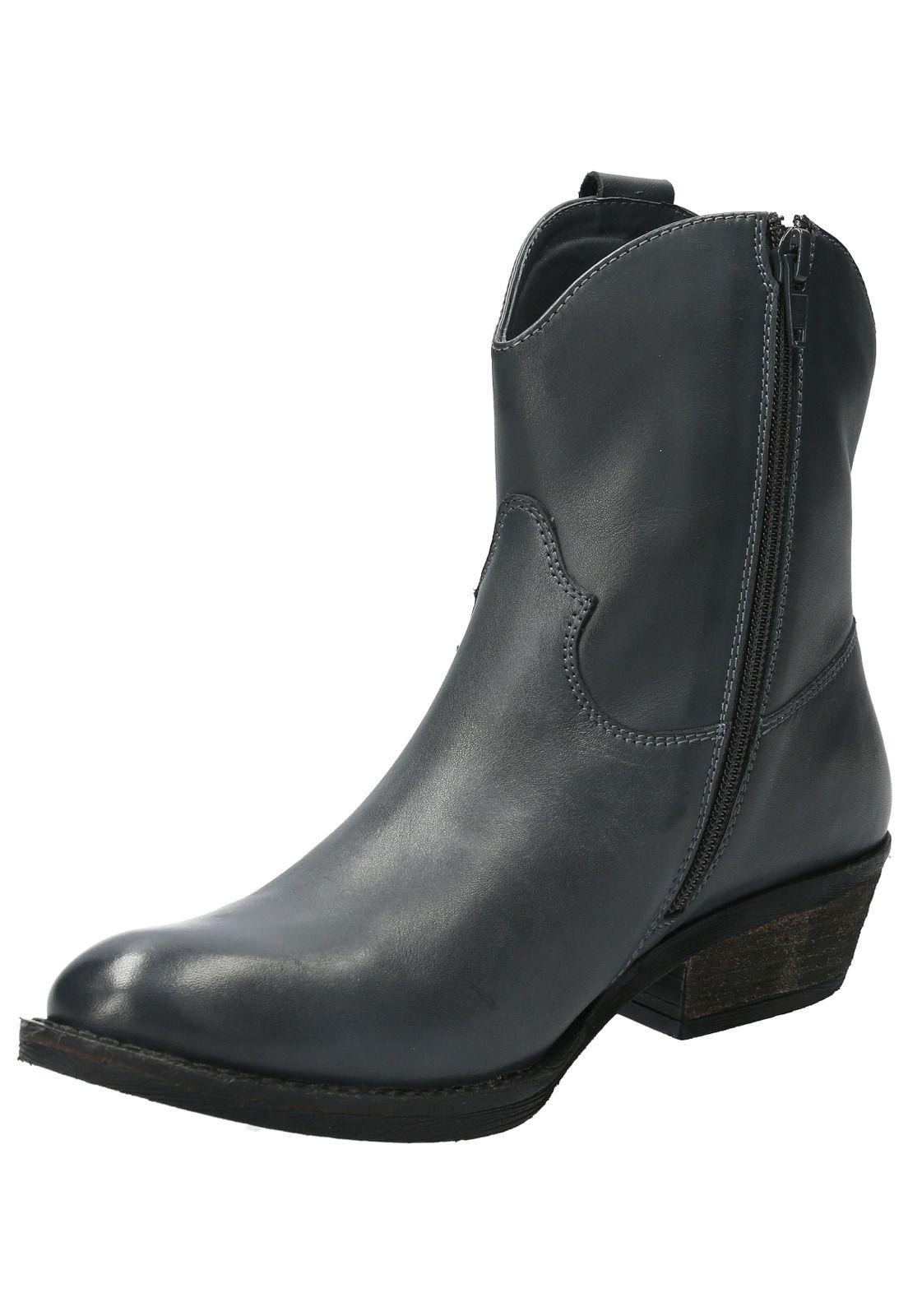 Botín Cuero Mujer Mayer Gris-3