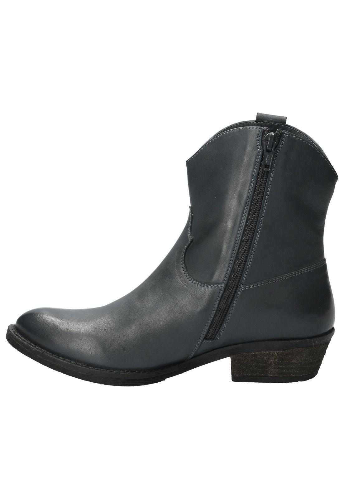 Botín Cuero Mujer Mayer Gris-4